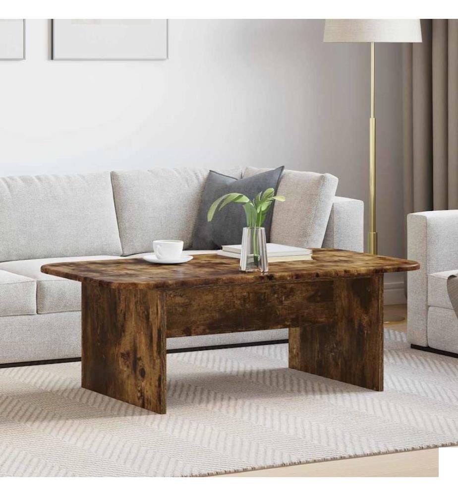 Table basse Chêne fumé 93 x 53 x 33 cm Bois d'ingénierie