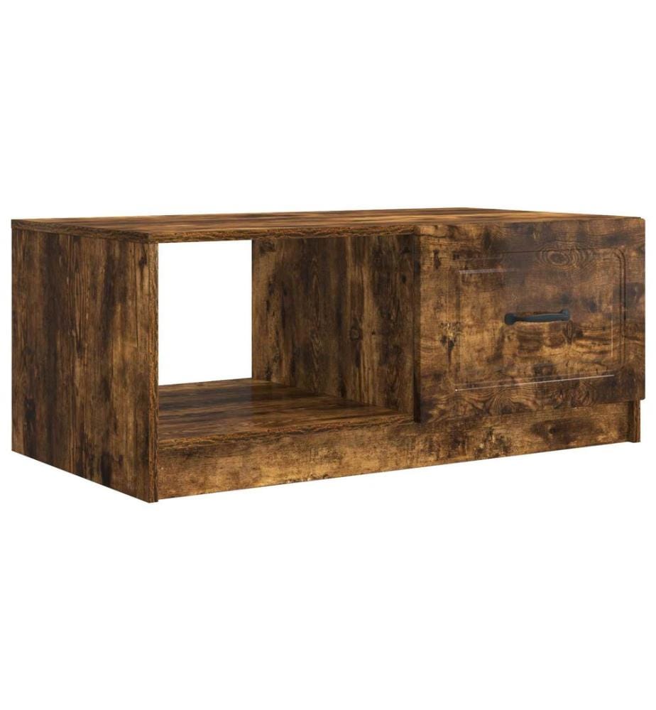 Table basse Chêne fumé 90 x 50 x 37 cm Bois d'ingénierie