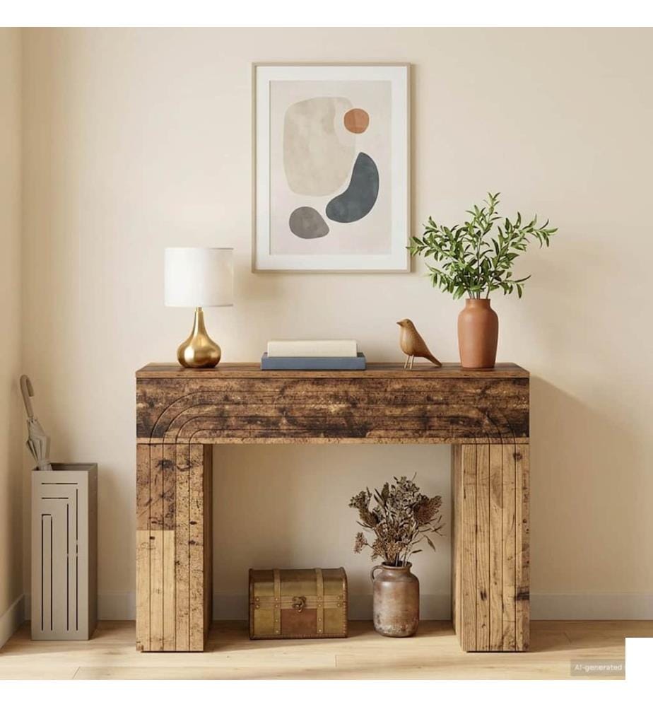 Table basse Bois ancien 102 x 35 x 75 cm Bois d'ingénierie