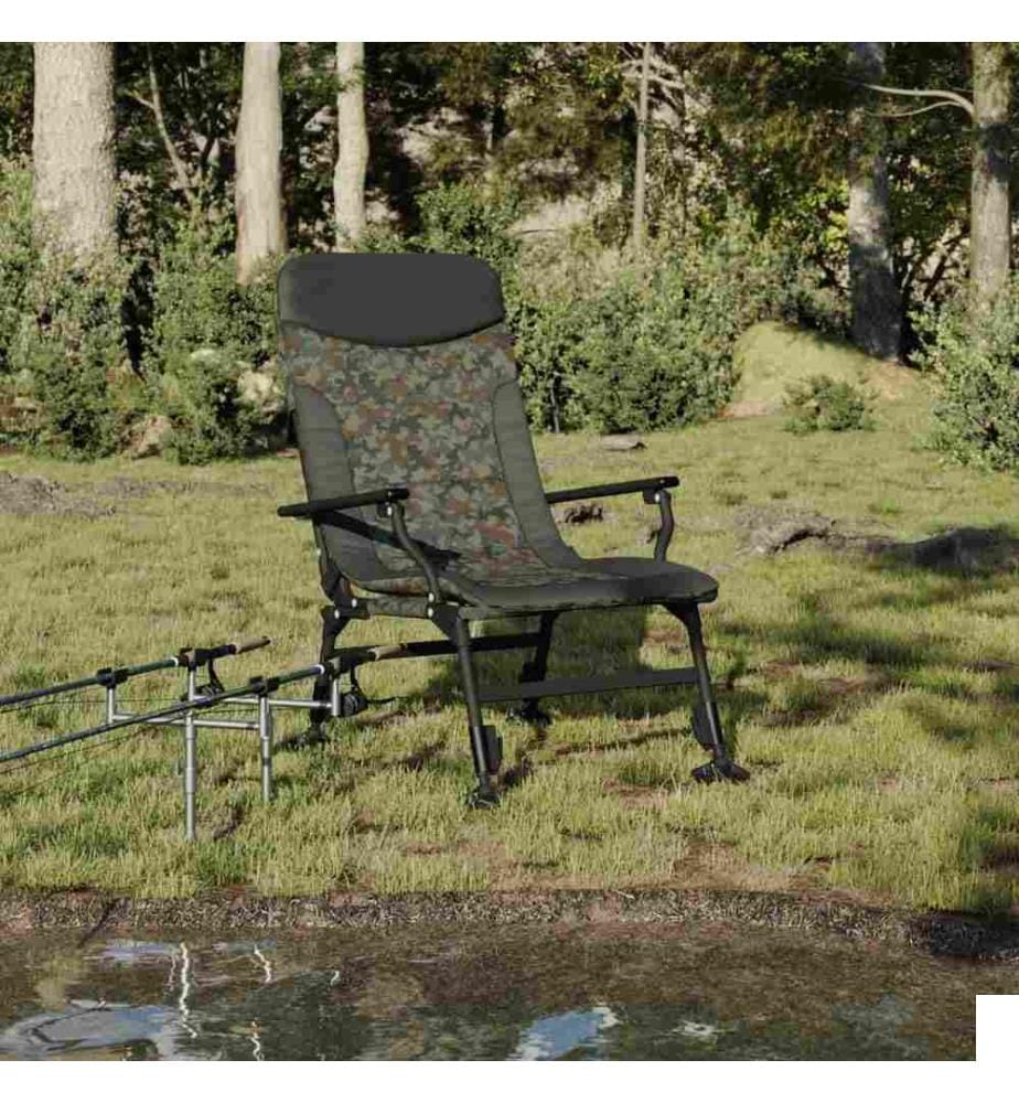 Chaise de pêche avec accoudoir pliable camouflage