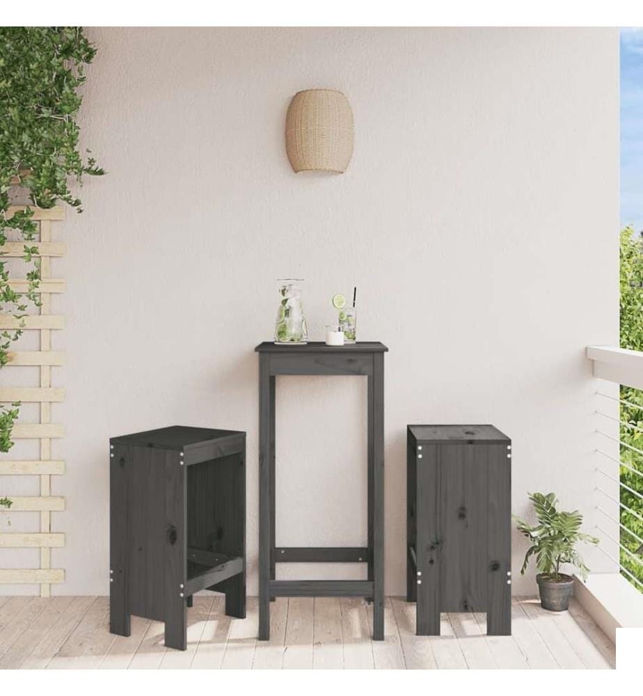 Tabourets de bar 2 pcs 40x36x75 cm bois massif de pin