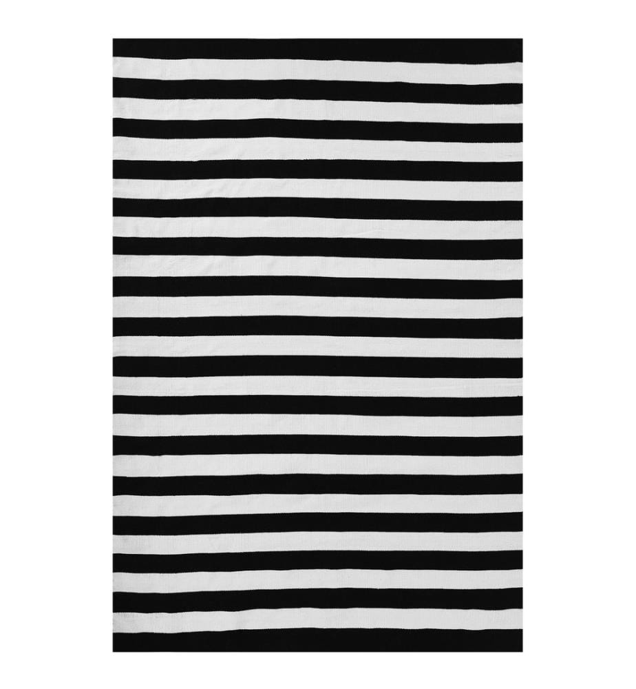 Tapis d'extérieur TAVAS Noir/blanc 140 x 200 cm