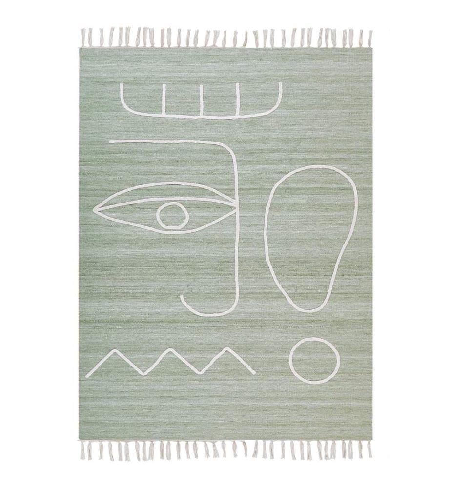 Tapis d'extérieur YAVU Vert clair 140 x 200 cm
