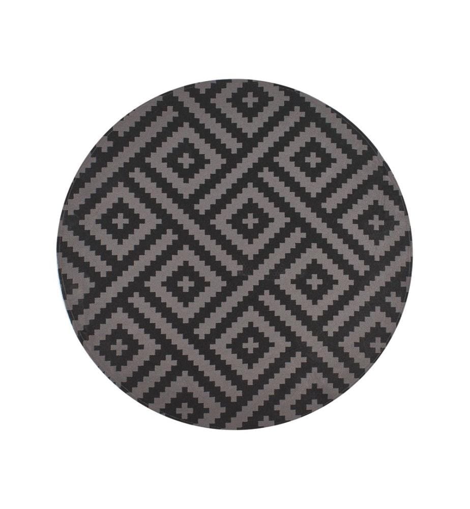 Tapis d'extérieur AJMER Noir ø 120 cm