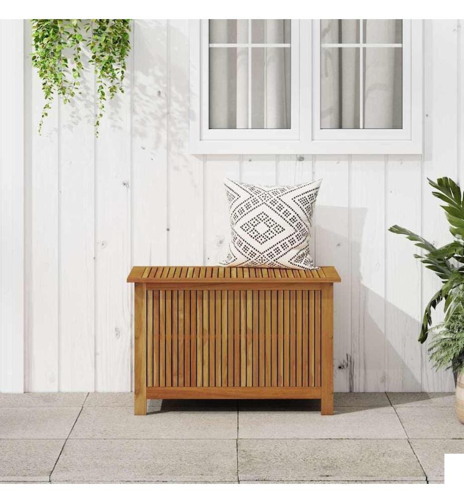 Boîte de rangement de jardin 90x50x58 cm bois d'acacia massif
