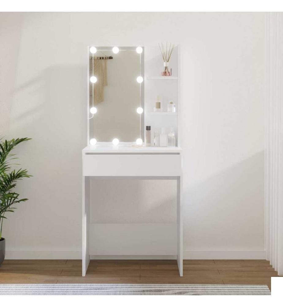 Coiffeuse avec LED blanc 60x40x140 cm