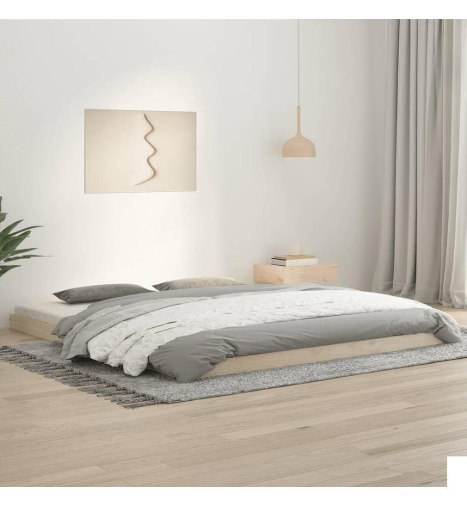 Cadre de lit sans matelas 180x200 cm bois massif de pin