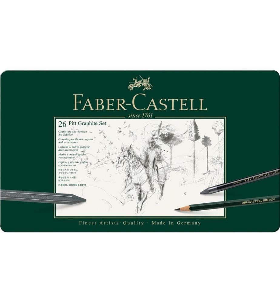 Faber-Castell Crayon graphite Faber-Castell PITT Étui métallique de 26