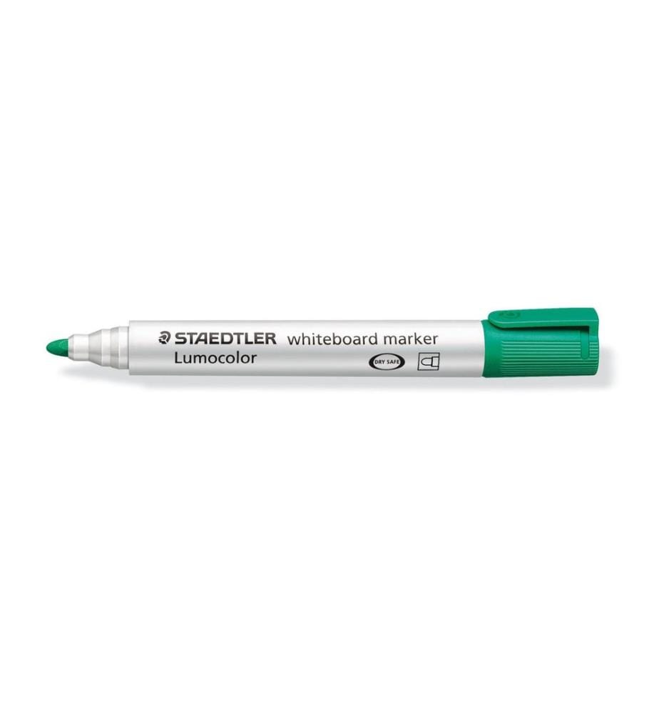 STAEDTLER - Marqueur pour tableau blanc Lumocolor 351 Vert, pointe ronde