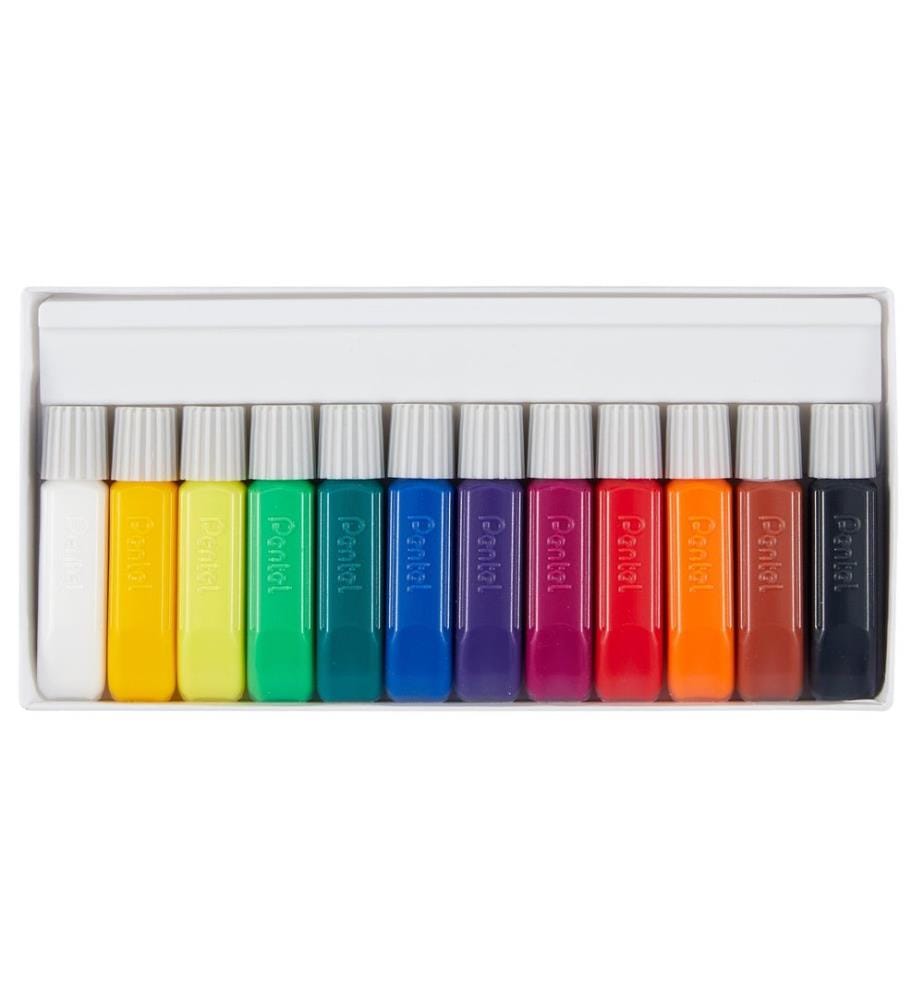 PENTEL - Peinture pour textile Set de 12 couleurs