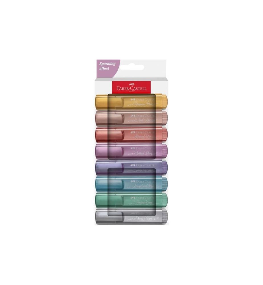 Faber-Castell Surligneur 46 Métallique Etui de 8, carton