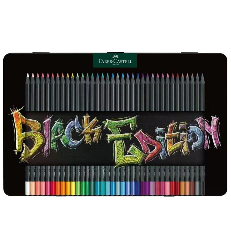 Faber-Castell Crayons de couleur Black Edition 36 pièces
