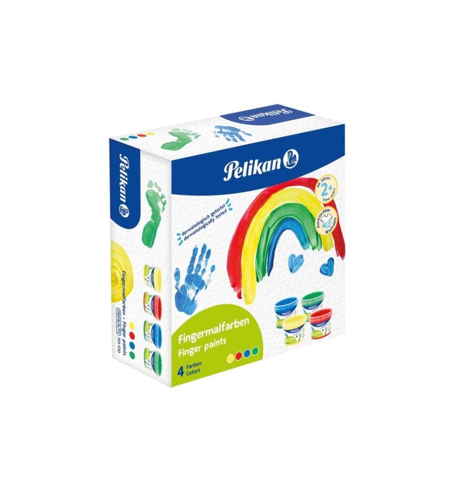 PELIKAN - Peinture aux doigts Base, 4 pièces