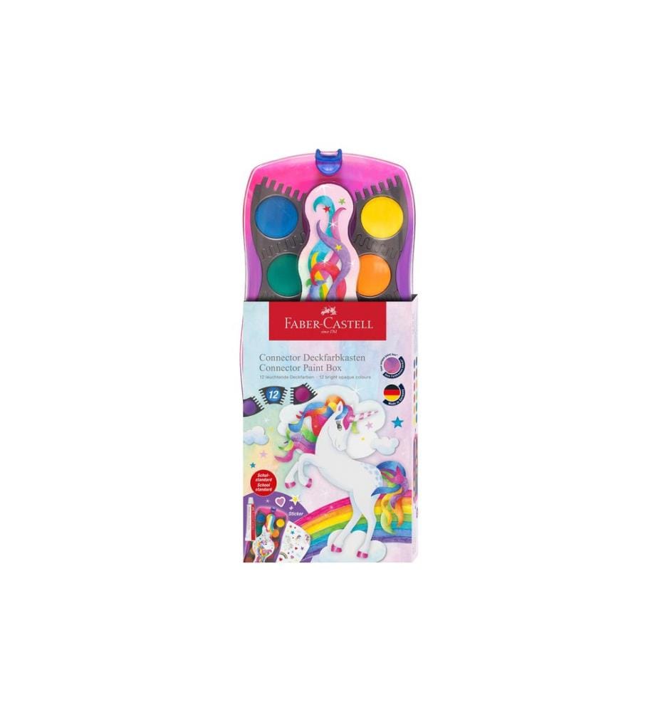 Faber-Castell Peinture à leau Connecteur Licorne, blanc de couverture inclus