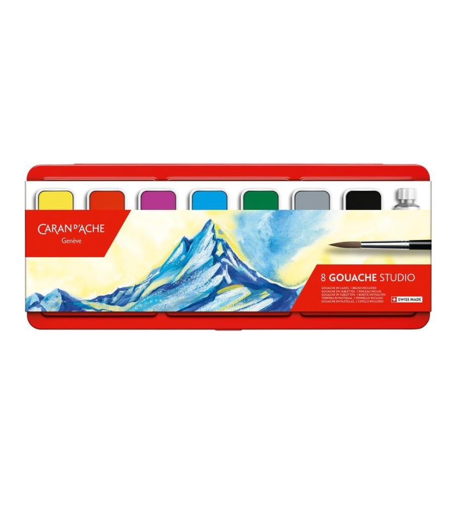 CARAN D'ACHE - Peinture à leau Gouache Studio 9 pièces