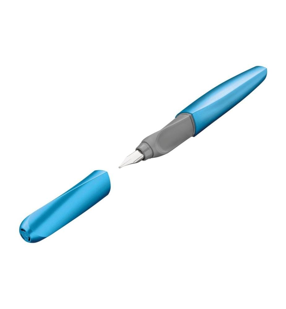 PELIKAN - Stylo plume Twist Metallic moyen (M), Bleu