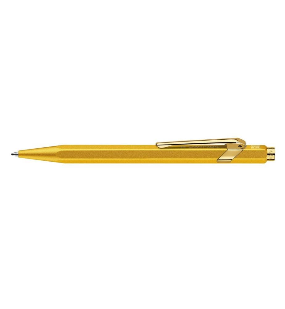 CARAN D'ACHE - Stylo bille 849 Bar d'or moyen (M), Doré