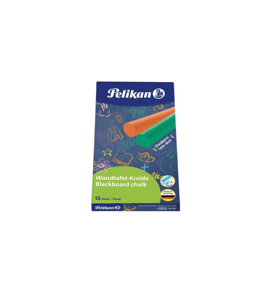 PELIKAN - Craie de tableau noir 745/12, 12 pièces, Multicolore