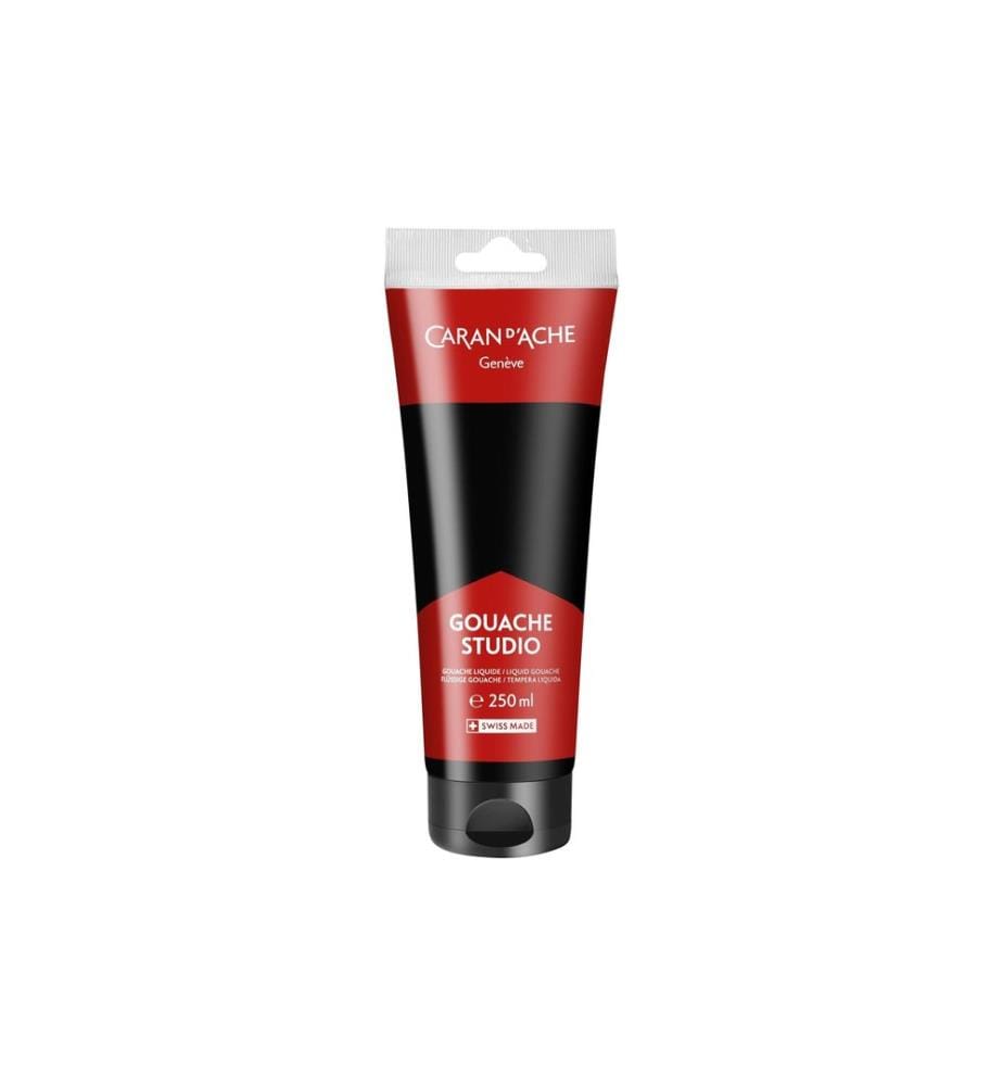 CARAN D'ACHE - Peinture à leau Gouache Studio 250 ml, Noir