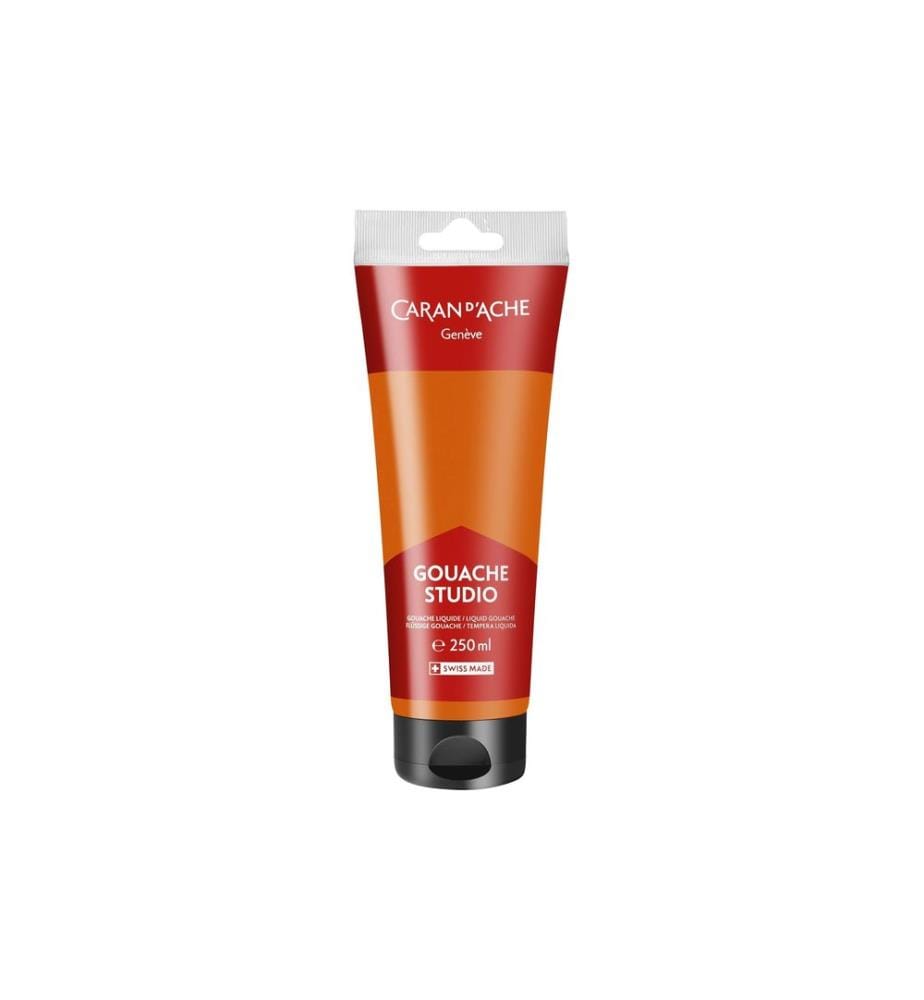 CARAN D'ACHE - Peinture à leau Gouache Studio 250 ml, Orange