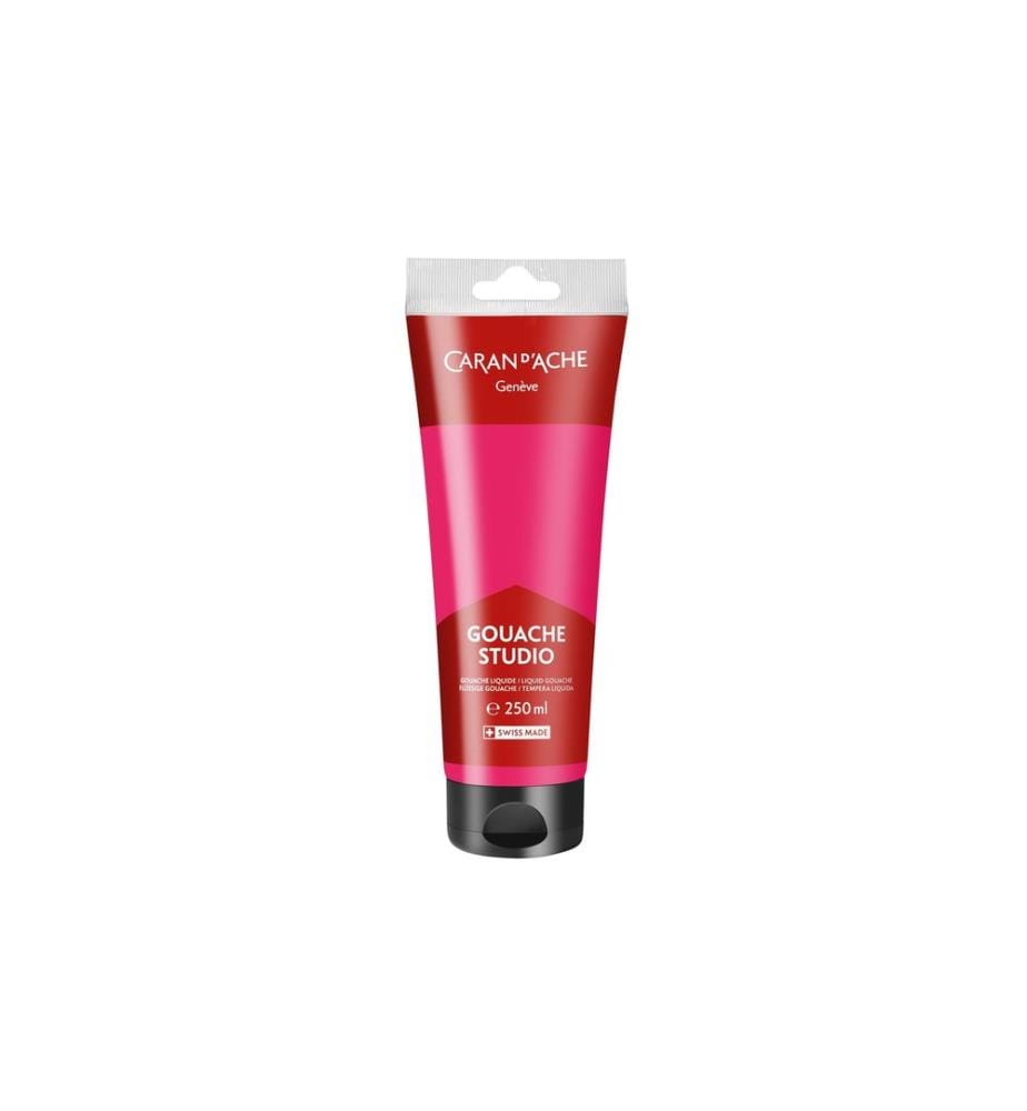 CARAN D'ACHE - Peinture à leau Gouache Studio 250 ml, Rose fluo