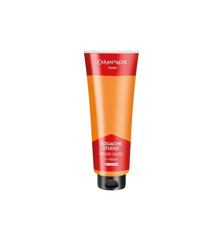 CARAN D'ACHE - Peinture à leau Gouache Studio 450 ml, Orange
