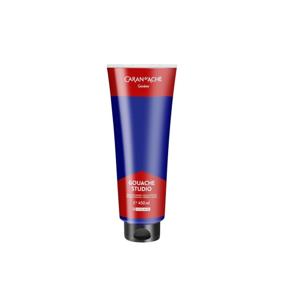 CARAN D'ACHE - Peinture à leau Gouache Studio 450 ml, Bleu marine