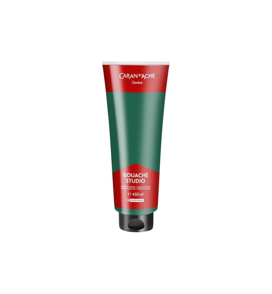 CARAN D'ACHE - Peinture à leau Gouache Studio 450 ml, Vert émeraude