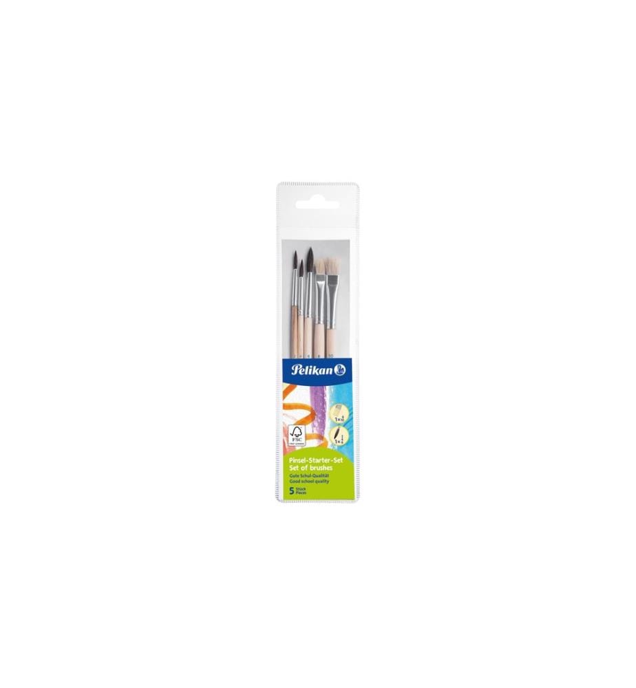 PELIKAN - Brosse à poils Starter 5 pièces