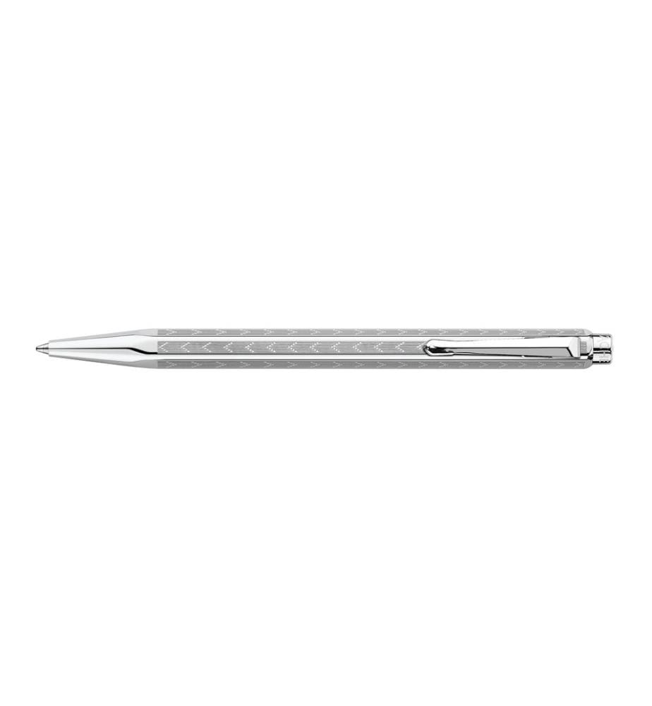 CARAN D'ACHE - Stylo bille Ecridor Chevron Platine