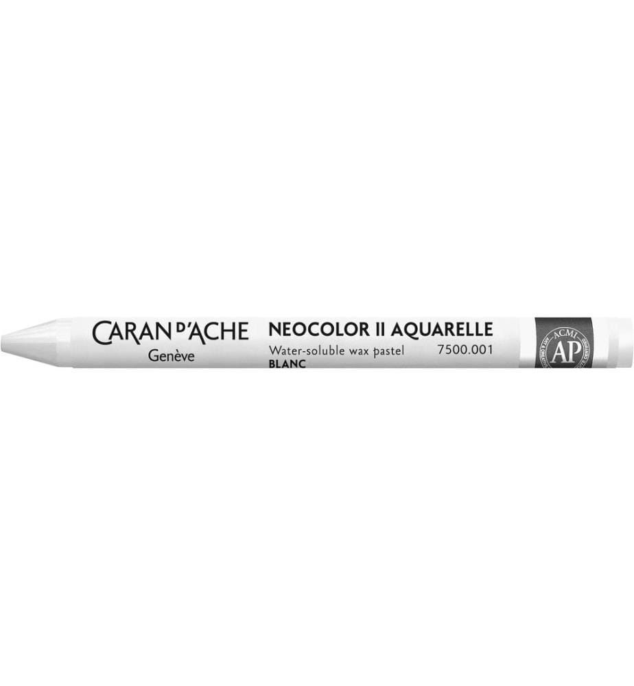 CARAN D'ACHE - Crayon gras de couleur Neocolor 2 aquarellable Blanc