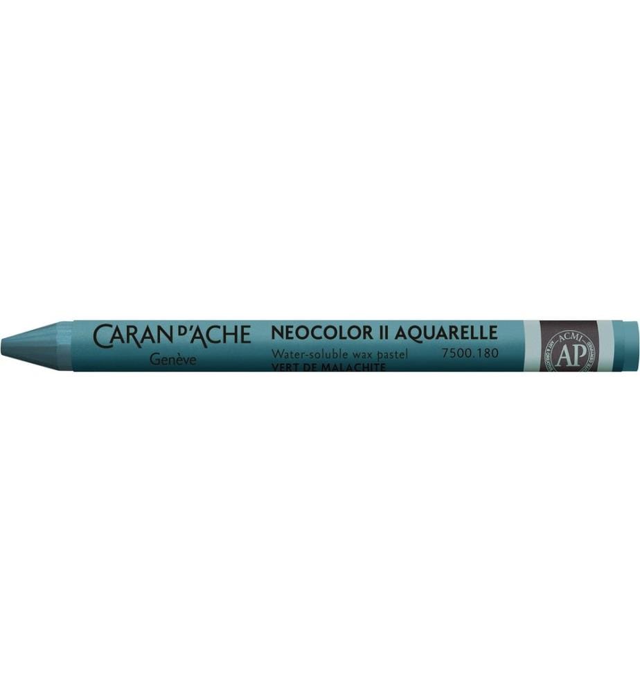 CARAN D'ACHE - Crayon gras de couleur Neocolor 2 aquarellable Vert malachite