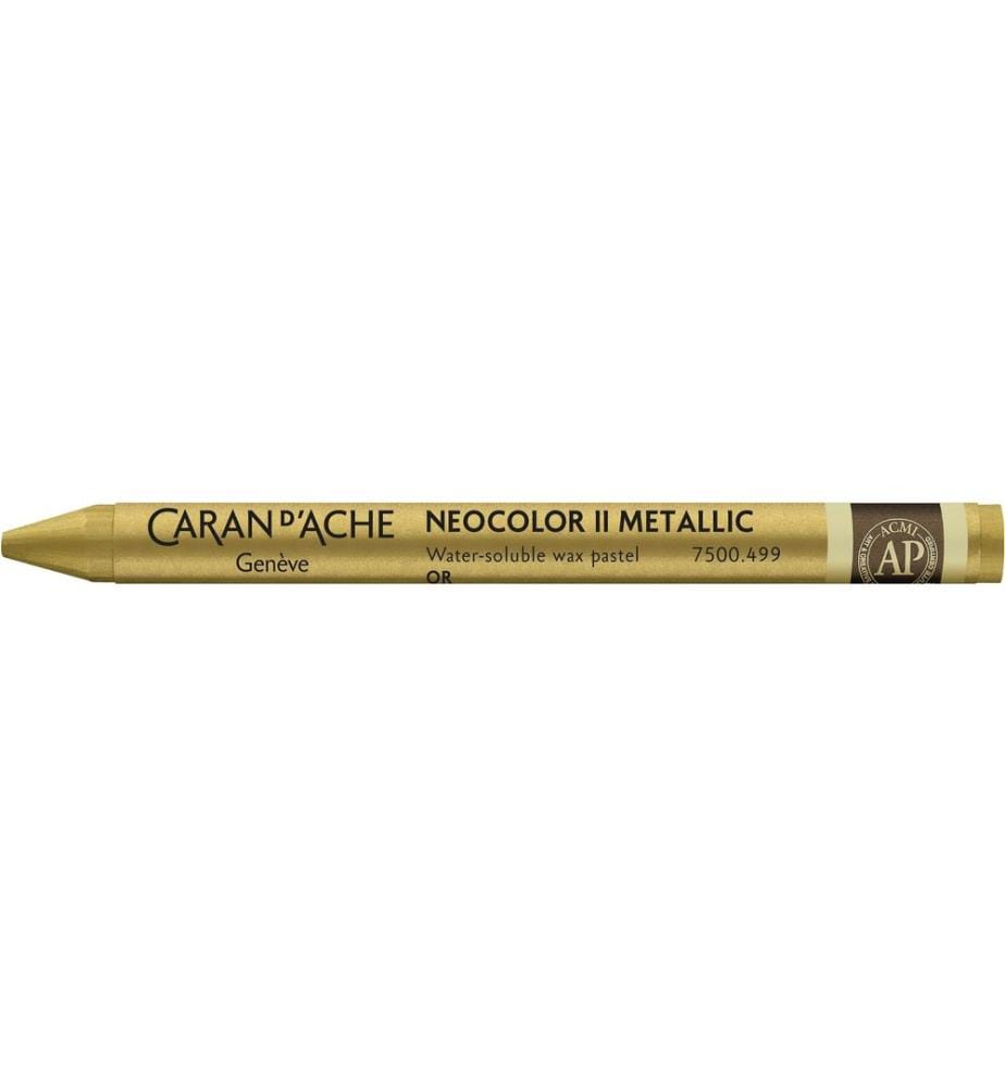 CARAN D'ACHE - Crayon gras de couleur Neocolor 2 aquarellable Or