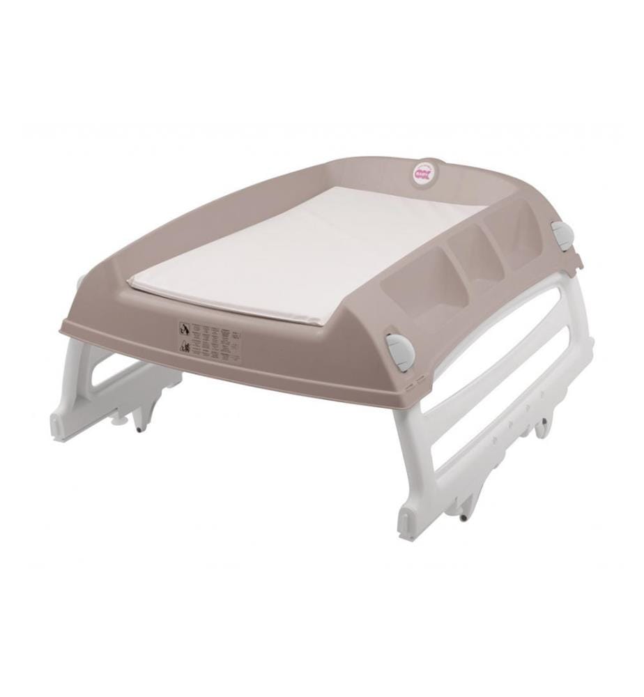 Matelas à Langer Baby Flat, Gris et Blanc