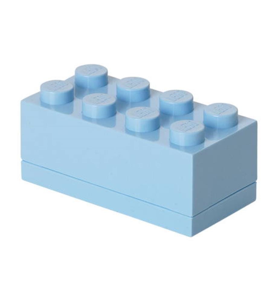 Mini-Brique de Rangement 8 Blocs - 46 x 92 x 43 mm - Bleu Clair