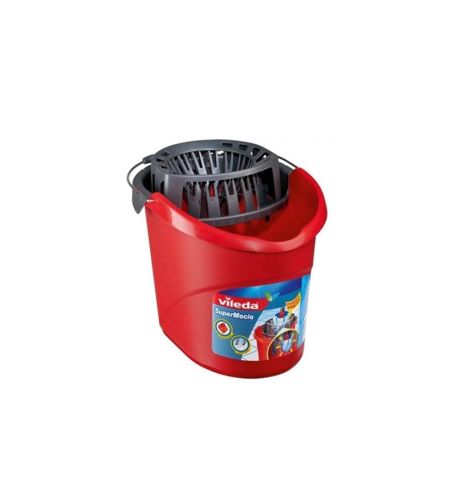 Vileda - Seau à serpillère SuperMocio Seau, 15 l, Rouge