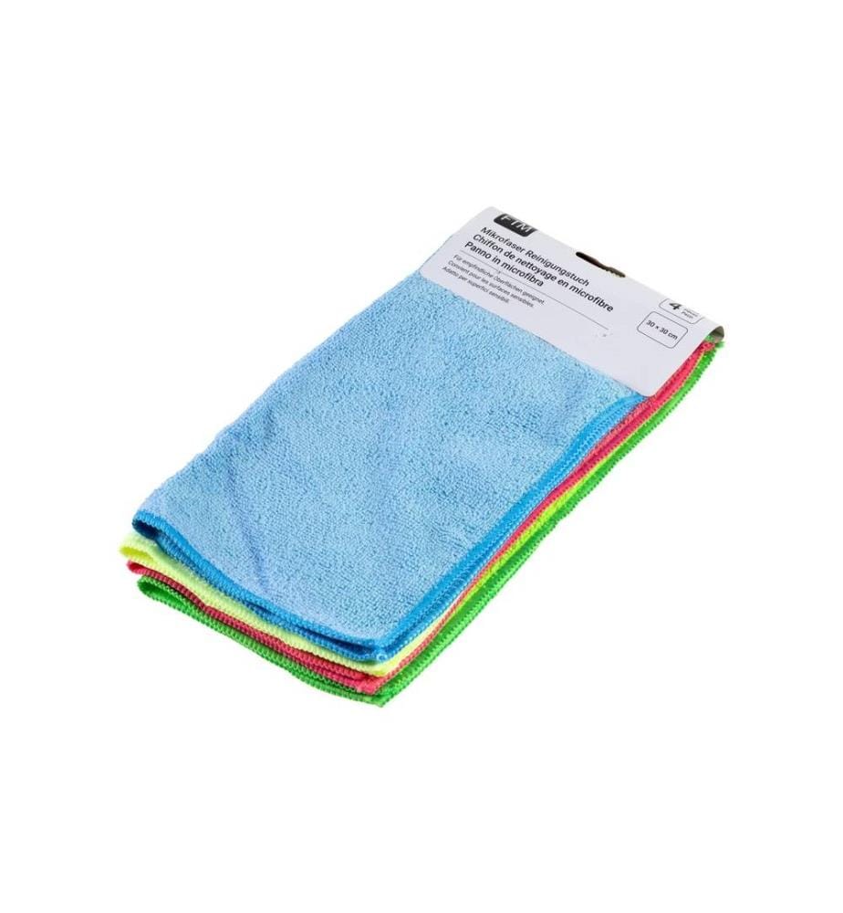 FTM - Chiffon de nettoyage en microfibre 4 Pièce/s, Multicolore