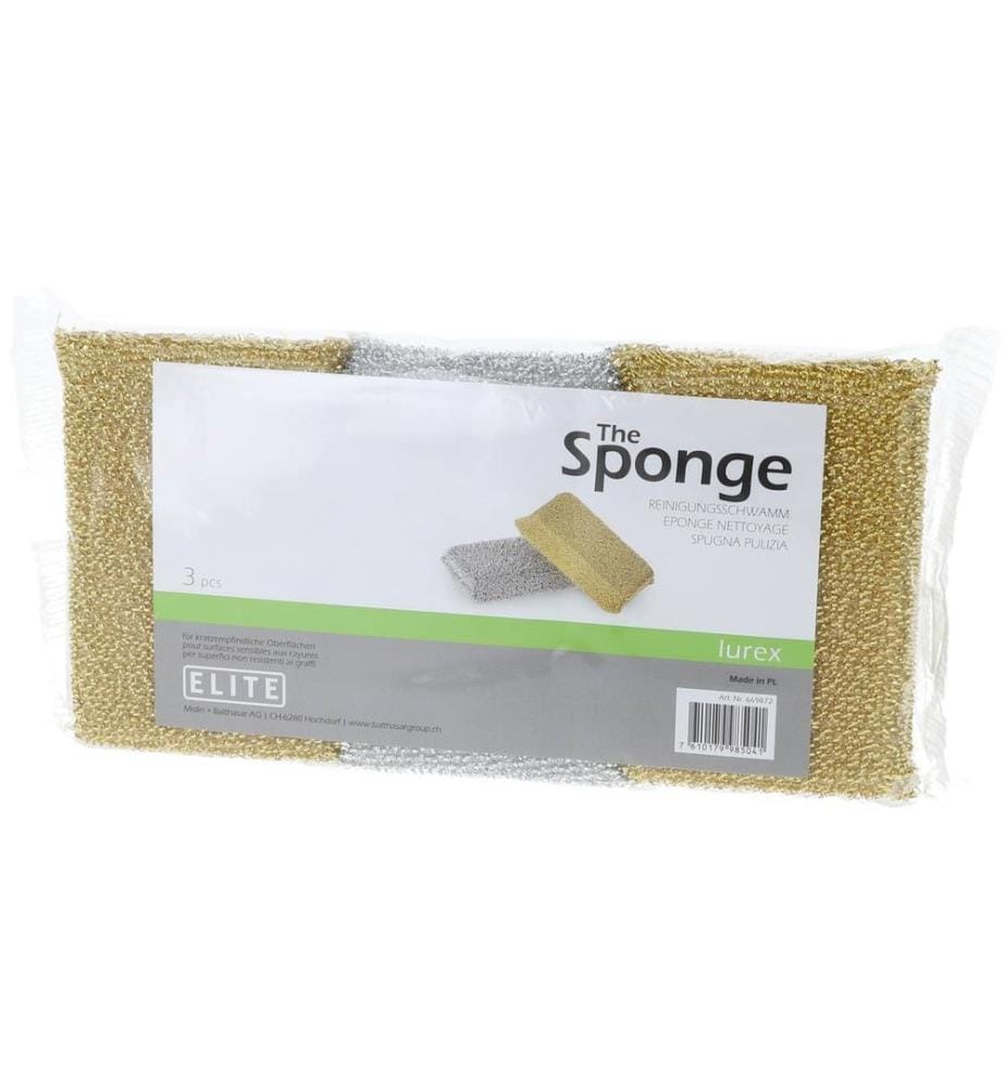 Elite - Éponge Lurex 3 Pièce/s, or/argent