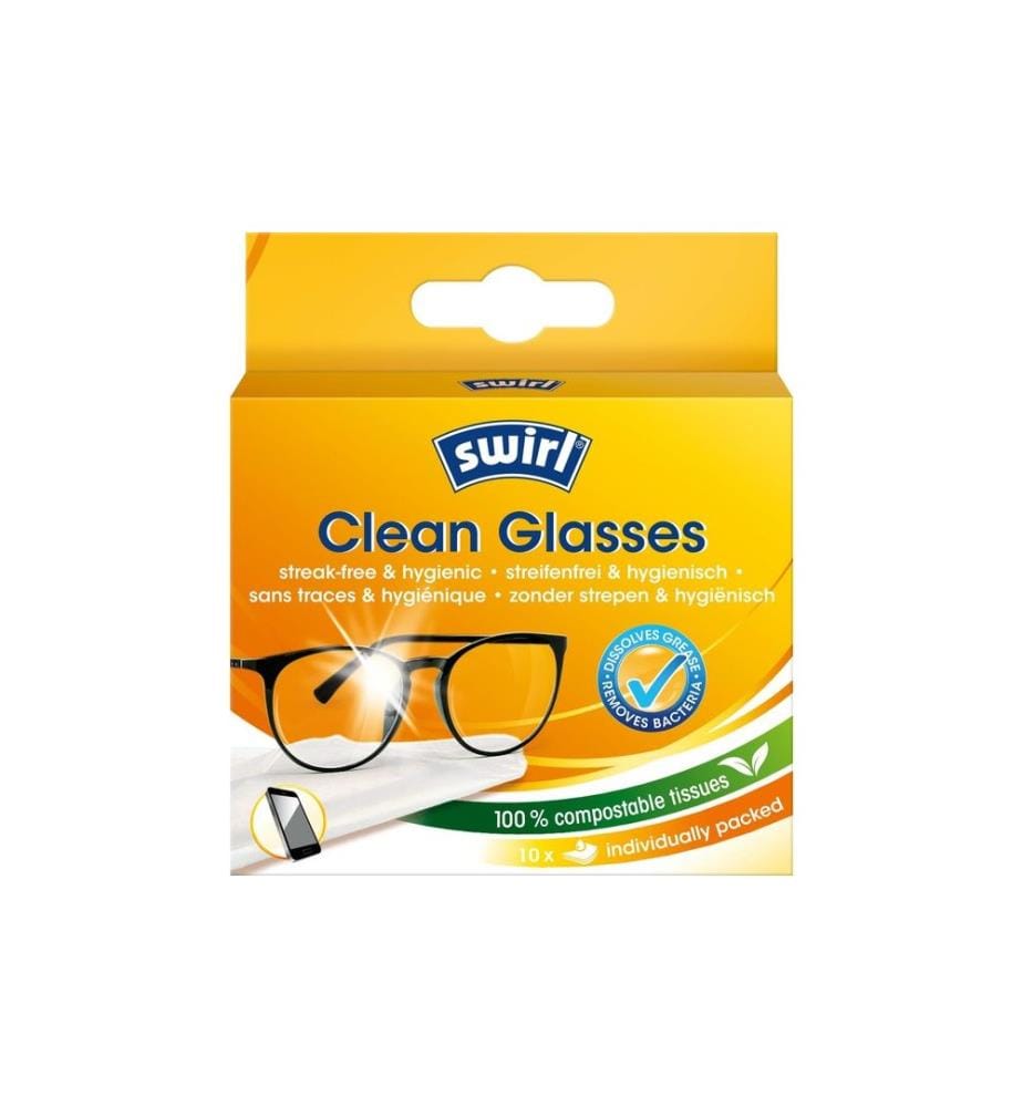 SWIRL - Lingettes nettoyantes pour lunettes 10 Pièce/s, Blanc