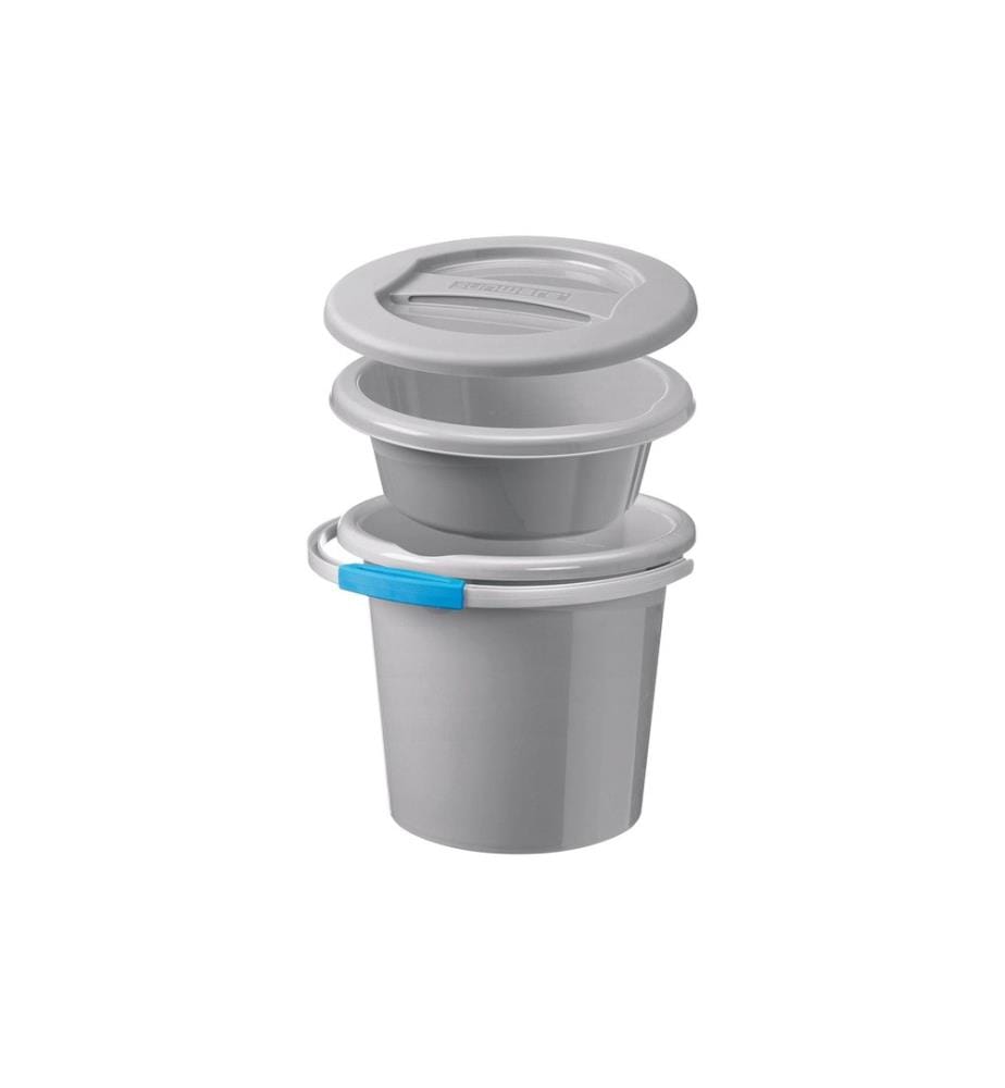 SIGMA HOME - Seau de nettoyage Water-Line 3 pièces 12 l, Gris