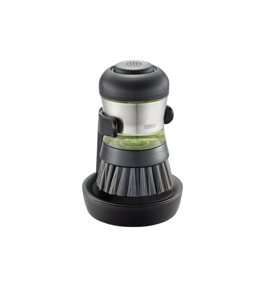 GEFU - Brosse à vaisselle Swift avec réservoir de produit à vaisselle, Noir