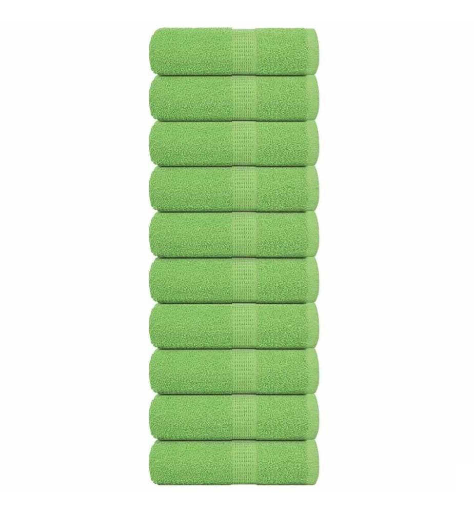 Serviettes de toilette FROGN 10 pièces Vert pomme 30x30 cm 360 g/m²