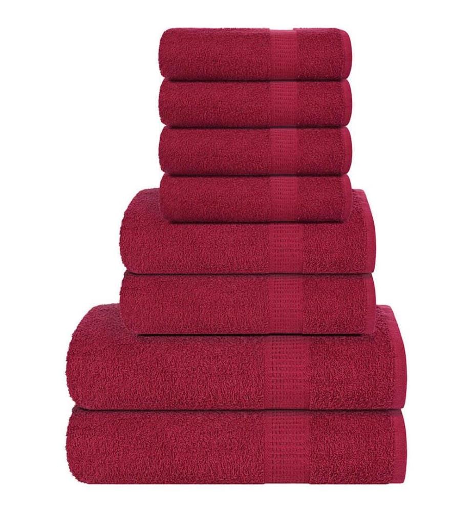 Ensemble de serviettes FROGN 8 pcs bordeaux 360 g/m²