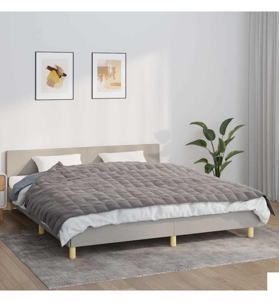 Couverture lestée Gris 155x220 cm 7 kg Tissu