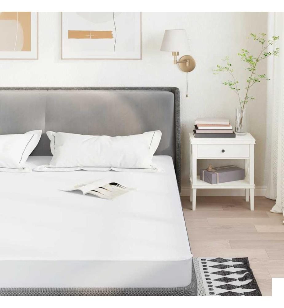 Protège-matelas blanc 140x190 cm imperméable