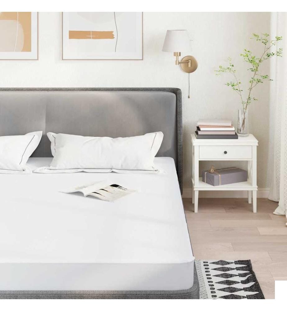 Protège-matelas blanc 160x200 cm imperméable