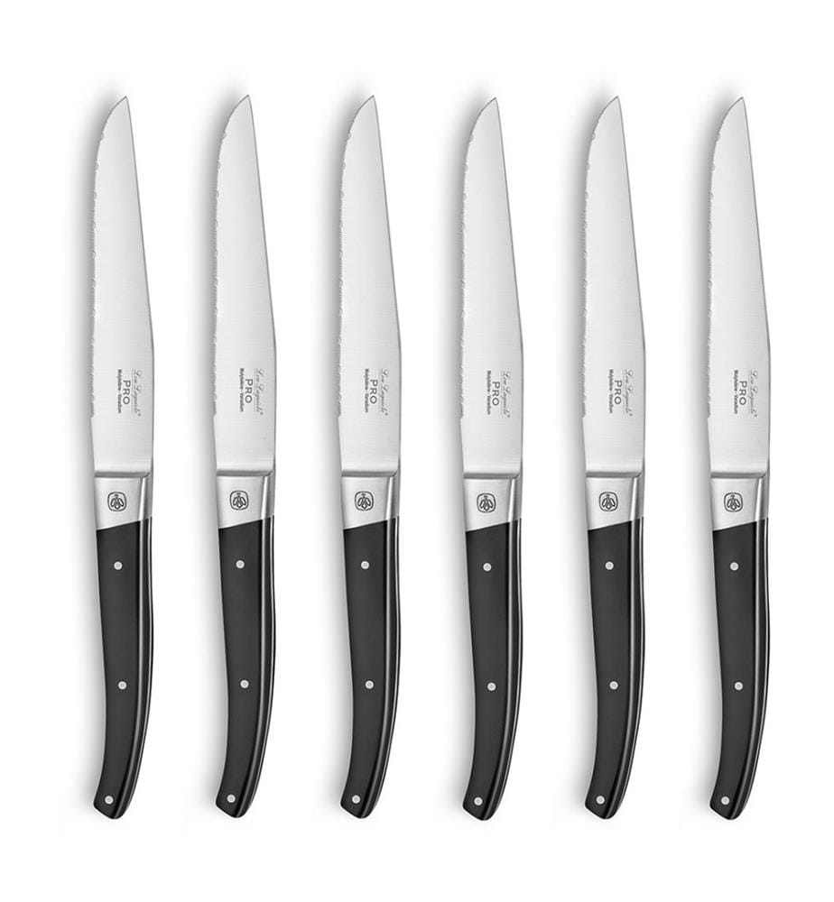 Set de 6 Couteaux à Steak Pro - Noir