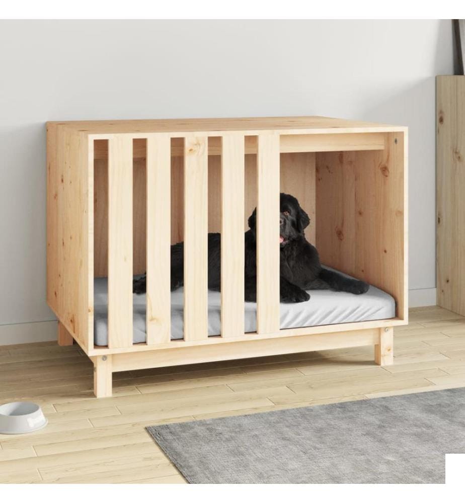 Niche pour chien 90x60x67 cm Bois de pin massif