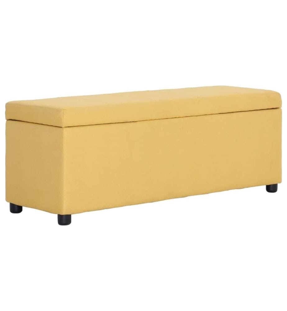 Banc avec compartiment de rangement 116 cm Jaune Polyester