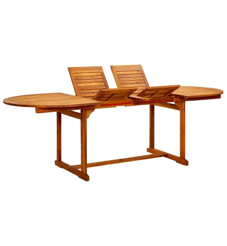 Table à dîner de jardin (160-240)x100x75cm Bois d'acacia massif